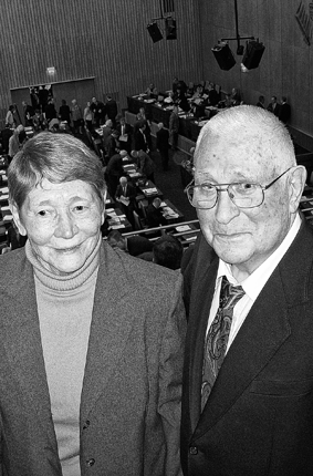 Wilma und Oskar Nolze im Klner Rathaus