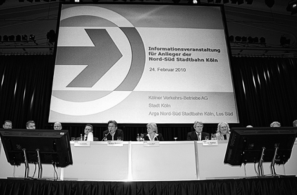 Informationsversanstaltung von KVB und Stadt zum K�lner U-Bahn-Bau