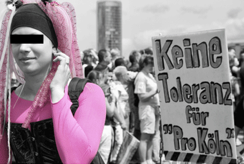 Protest gegen "Pro Kln" auf dem CSD 2008